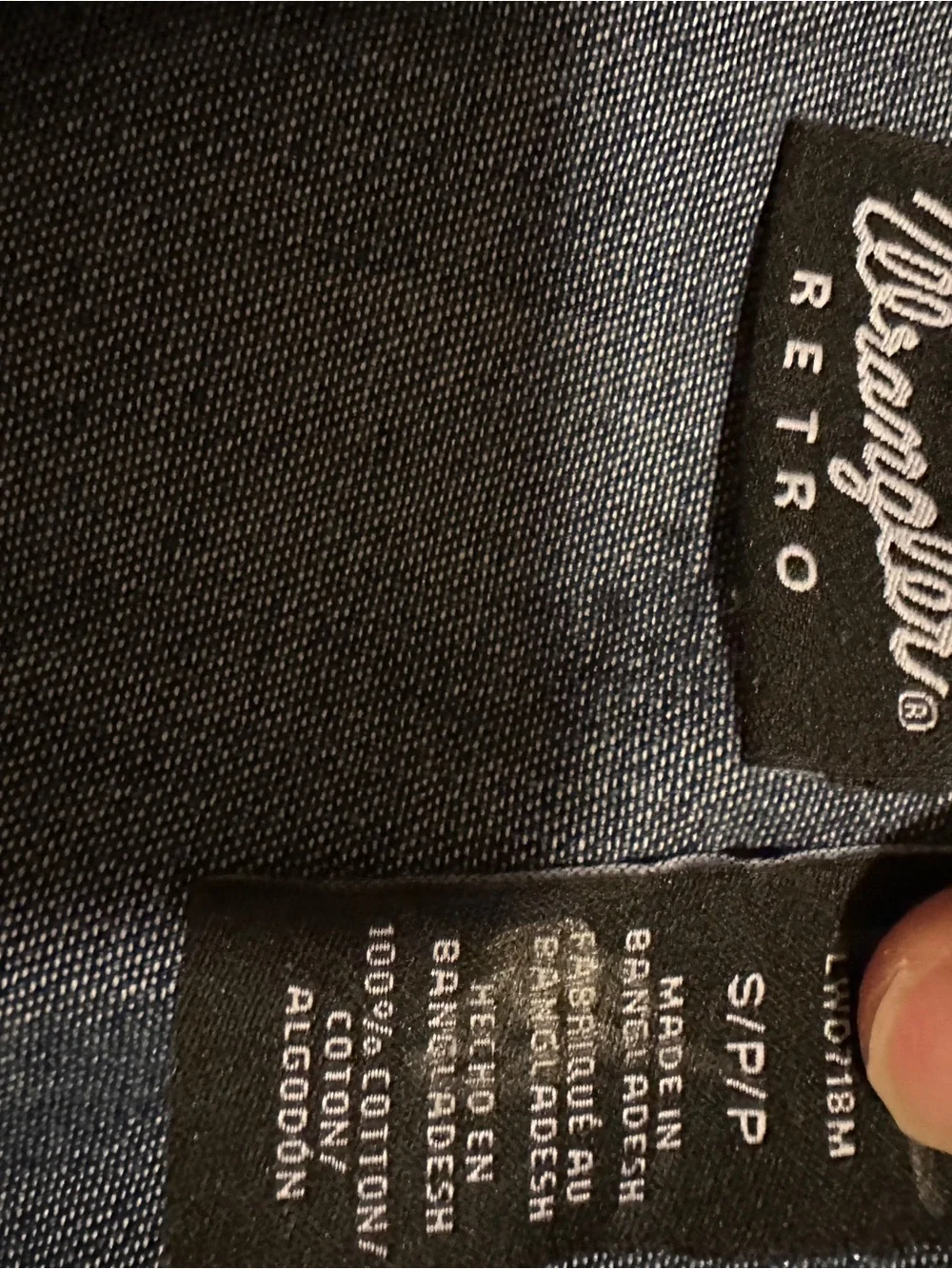 Wrangler Dark Blue Denim Long-Sleeve Embroidered Shirt Dress S - Picture 4 of 9